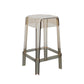 Modern Backless Plastic Bar Stool Footrest Square Stack-able Indoor Stool Amber 1 Piece Counter Stool(26"H) Clearhalo 'Bar Furniture' 'Bar Stools' 'bar_stools' 'furn' 'furn_bar_stools' 'furniture_bar_stools' 'Kitchen & Dining Furniture' 'kitchen&dining_furn' 'kitchen' 'kitchen_furn' Furniture' 4259010