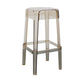 Modern Backless Plastic Bar Stool Footrest Square Stack-able Indoor Stool Amber 1 Piece Bar Stool(30"H) Clearhalo 'Bar Furniture' 'Bar Stools' 'bar_stools' 'furn' 'furn_bar_stools' 'furniture_bar_stools' 'Kitchen & Dining Furniture' 'kitchen&dining_furn' 'kitchen' 'kitchen_furn' Furniture' 4259012