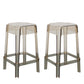 Modern Backless Plastic Bar Stool Footrest Square Stack-able Indoor Stool Amber 2 Piece Set Counter Stool(26"H) Clearhalo 'Bar Furniture' 'Bar Stools' 'bar_stools' 'furn' 'furn_bar_stools' 'furniture_bar_stools' 'Kitchen & Dining Furniture' 'kitchen&dining_furn' 'kitchen' 'kitchen_furn' Furniture' 4259021