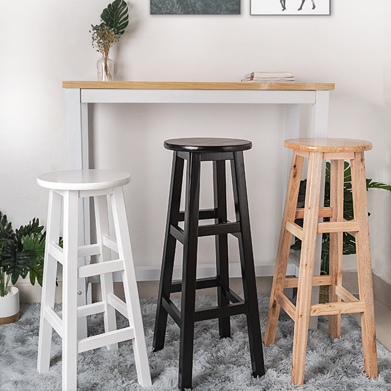Modern Armless Backless Counter Stool Wood Household Bar Stool with Pedal Clearhalo 'Bar Furniture' 'Bar Stools' 'bar_stools' 'furn' 'furn_bar_stools' 'furniture_bar_stools' 'Kitchen & Dining Furniture' 'kitchen&dining_furn' 'kitchen' 'kitchen_furn' Furniture' 4259100