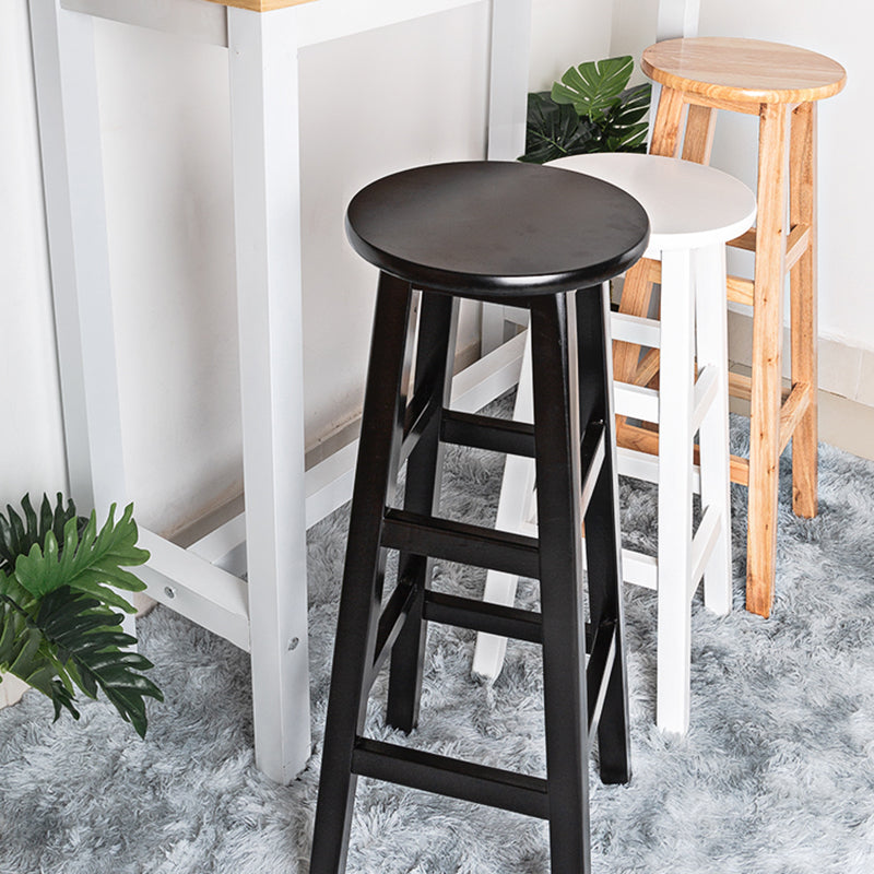 Modern Armless Backless Counter Stool Wood Household Bar Stool with Pedal Clearhalo 'Bar Furniture' 'Bar Stools' 'bar_stools' 'furn' 'furn_bar_stools' 'furniture_bar_stools' 'Kitchen & Dining Furniture' 'kitchen&dining_furn' 'kitchen' 'kitchen_furn' Furniture' 4259103