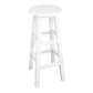 Modern Armless Backless Counter Stool Wood Household Bar Stool with Pedal White 1 Piece Counter Stool (24"H) Clearhalo 'Bar Furniture' 'Bar Stools' 'bar_stools' 'furn' 'furn_bar_stools' 'furniture_bar_stools' 'Kitchen & Dining Furniture' 'kitchen&dining_furn' 'kitchen' 'kitchen_furn' Furniture' 4259105