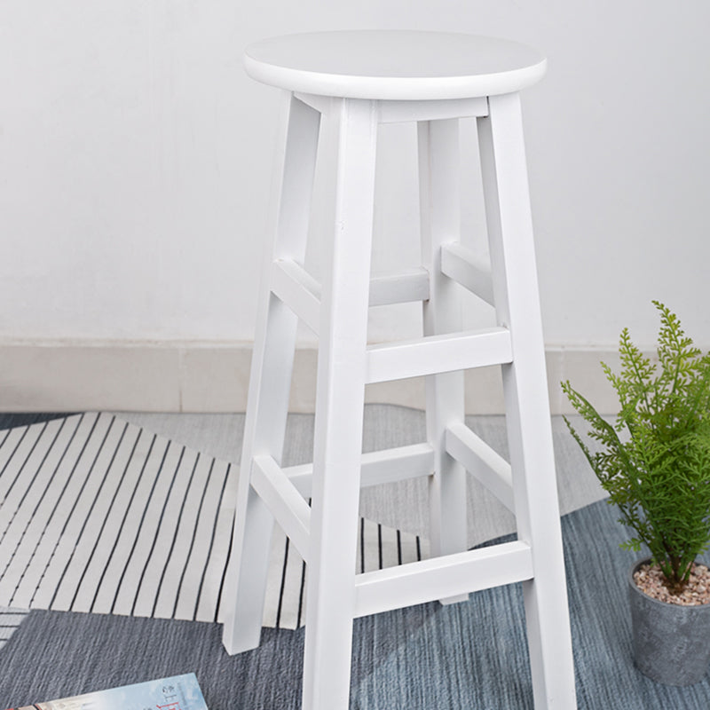 Modern Armless Backless Counter Stool Wood Household Bar Stool with Pedal Clearhalo 'Bar Furniture' 'Bar Stools' 'bar_stools' 'furn' 'furn_bar_stools' 'furniture_bar_stools' 'Kitchen & Dining Furniture' 'kitchen&dining_furn' 'kitchen' 'kitchen_furn' Furniture' 4259107