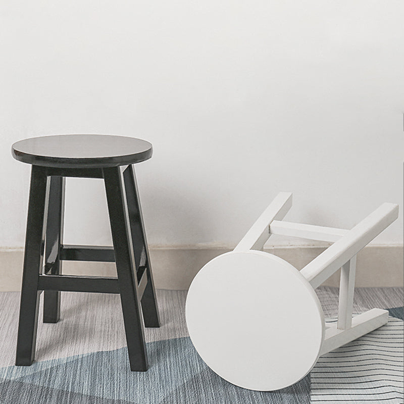 Modern Armless Backless Counter Stool Wood Household Bar Stool with Pedal Clearhalo 'Bar Furniture' 'Bar Stools' 'bar_stools' 'furn' 'furn_bar_stools' 'furniture_bar_stools' 'Kitchen & Dining Furniture' 'kitchen&dining_furn' 'kitchen' 'kitchen_furn' Furniture' 4259116