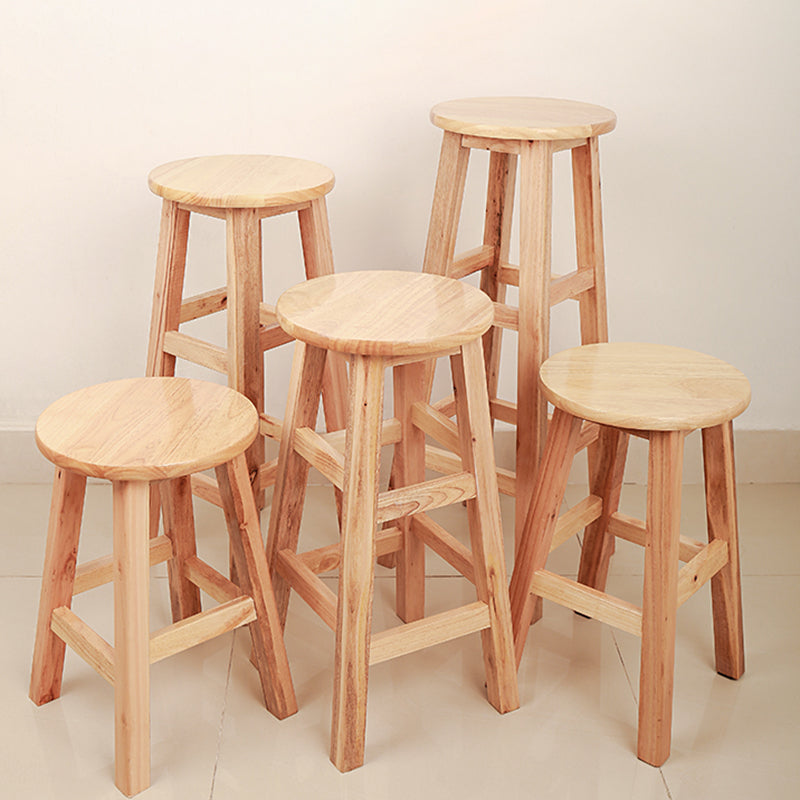 Modern Armless Backless Counter Stool Wood Household Bar Stool with Pedal Clearhalo 'Bar Furniture' 'Bar Stools' 'bar_stools' 'furn' 'furn_bar_stools' 'furniture_bar_stools' 'Kitchen & Dining Furniture' 'kitchen&dining_furn' 'kitchen' 'kitchen_furn' Furniture' 4259118