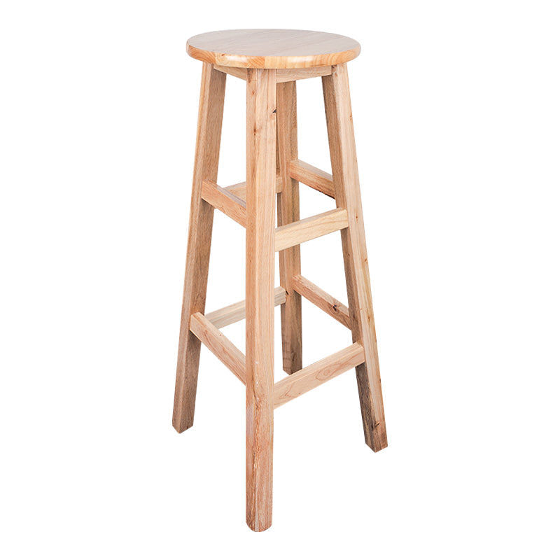 Modern Armless Backless Counter Stool Wood Household Bar Stool with Pedal Natural 1 Piece Bar Stool(31"H) Clearhalo 'Bar Furniture' 'Bar Stools' 'bar_stools' 'furn' 'furn_bar_stools' 'furniture_bar_stools' 'Kitchen & Dining Furniture' 'kitchen&dining_furn' 'kitchen' 'kitchen_furn' Furniture' 4259119