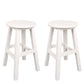 Modern Armless Backless Counter Stool Wood Household Bar Stool with Pedal White 2 Piece Set Short Stool(18"H) Clearhalo 'Bar Furniture' 'Bar Stools' 'bar_stools' 'furn' 'furn_bar_stools' 'furniture_bar_stools' 'Kitchen & Dining Furniture' 'kitchen&dining_furn' 'kitchen' 'kitchen_furn' Furniture' 4259126