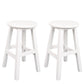 Modern Armless Backless Counter Stool Wood Household Bar Stool with Pedal White 2 Piece Set Short Stool(20"H) Clearhalo 'Bar Furniture' 'Bar Stools' 'bar_stools' 'furn' 'furn_bar_stools' 'furniture_bar_stools' 'Kitchen & Dining Furniture' 'kitchen&dining_furn' 'kitchen' 'kitchen_furn' Furniture' 4259127