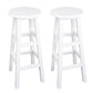 Modern Armless Backless Counter Stool Wood Household Bar Stool with Pedal White 2 Piece Set Counter Stool (24"H) Clearhalo 'Bar Furniture' 'Bar Stools' 'bar_stools' 'furn' 'furn_bar_stools' 'furniture_bar_stools' 'Kitchen & Dining Furniture' 'kitchen&dining_furn' 'kitchen' 'kitchen_furn' Furniture' 4259128