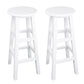 Modern Armless Backless Counter Stool Wood Household Bar Stool with Pedal White 2 Piece Set Bar Stool (28" H) Clearhalo 'Bar Furniture' 'Bar Stools' 'bar_stools' 'furn' 'furn_bar_stools' 'furniture_bar_stools' 'Kitchen & Dining Furniture' 'kitchen&dining_furn' 'kitchen' 'kitchen_furn' Furniture' 4259129