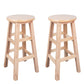 Modern Armless Backless Counter Stool Wood Household Bar Stool with Pedal Natural 2 Piece Set Counter Stool (24"H) Clearhalo 'Bar Furniture' 'Bar Stools' 'bar_stools' 'furn' 'furn_bar_stools' 'furniture_bar_stools' 'Kitchen & Dining Furniture' 'kitchen&dining_furn' 'kitchen' 'kitchen_furn' Furniture' 4259133