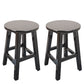 Modern Armless Backless Counter Stool Wood Household Bar Stool with Pedal Black 2 Piece Set Short Stool(20"H) Clearhalo 'Bar Furniture' 'Bar Stools' 'bar_stools' 'furn' 'furn_bar_stools' 'furniture_bar_stools' 'Kitchen & Dining Furniture' 'kitchen&dining_furn' 'kitchen' 'kitchen_furn' Furniture' 4259137