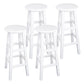 Modern Armless Backless Counter Stool Wood Household Bar Stool with Pedal White 4 Piece Set Counter Stool (24"H) Clearhalo 'Bar Furniture' 'Bar Stools' 'bar_stools' 'furn' 'furn_bar_stools' 'furniture_bar_stools' 'Kitchen & Dining Furniture' 'kitchen&dining_furn' 'kitchen' 'kitchen_furn' Furniture' 4259143