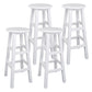 Modern Armless Backless Counter Stool Wood Household Bar Stool with Pedal White 4 Piece Set Bar Stool(31"H) Clearhalo 'Bar Furniture' 'Bar Stools' 'bar_stools' 'furn' 'furn_bar_stools' 'furniture_bar_stools' 'Kitchen & Dining Furniture' 'kitchen&dining_furn' 'kitchen' 'kitchen_furn' Furniture' 4259145