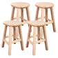 Modern Armless Backless Counter Stool Wood Household Bar Stool with Pedal Natural 4 Piece Set Short Stool(18"H) Clearhalo 'Bar Furniture' 'Bar Stools' 'bar_stools' 'furn' 'furn_bar_stools' 'furniture_bar_stools' 'Kitchen & Dining Furniture' 'kitchen&dining_furn' 'kitchen' 'kitchen_furn' Furniture' 4259146