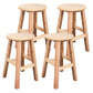 Modern Armless Backless Counter Stool Wood Household Bar Stool with Pedal Natural 4 Piece Set Short Stool(20"H) Clearhalo 'Bar Furniture' 'Bar Stools' 'bar_stools' 'furn' 'furn_bar_stools' 'furniture_bar_stools' 'Kitchen & Dining Furniture' 'kitchen&dining_furn' 'kitchen' 'kitchen_furn' Furniture' 4259147