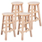 Modern Armless Backless Counter Stool Wood Household Bar Stool with Pedal Natural 4 Piece Set Counter Stool (24"H) Clearhalo 'Bar Furniture' 'Bar Stools' 'bar_stools' 'furn' 'furn_bar_stools' 'furniture_bar_stools' 'Kitchen & Dining Furniture' 'kitchen&dining_furn' 'kitchen' 'kitchen_furn' Furniture' 4259148