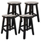Modern Armless Backless Counter Stool Wood Household Bar Stool with Pedal Black 4 Piece Set Short Stool(18"H) Clearhalo 'Bar Furniture' 'Bar Stools' 'bar_stools' 'furn' 'furn_bar_stools' 'furniture_bar_stools' 'Kitchen & Dining Furniture' 'kitchen&dining_furn' 'kitchen' 'kitchen_furn' Furniture' 4259151