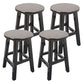 Modern Armless Backless Counter Stool Wood Household Bar Stool with Pedal Black 4 Piece Set Short Stool(20"H) Clearhalo 'Bar Furniture' 'Bar Stools' 'bar_stools' 'furn' 'furn_bar_stools' 'furniture_bar_stools' 'Kitchen & Dining Furniture' 'kitchen&dining_furn' 'kitchen' 'kitchen_furn' Furniture' 4259152