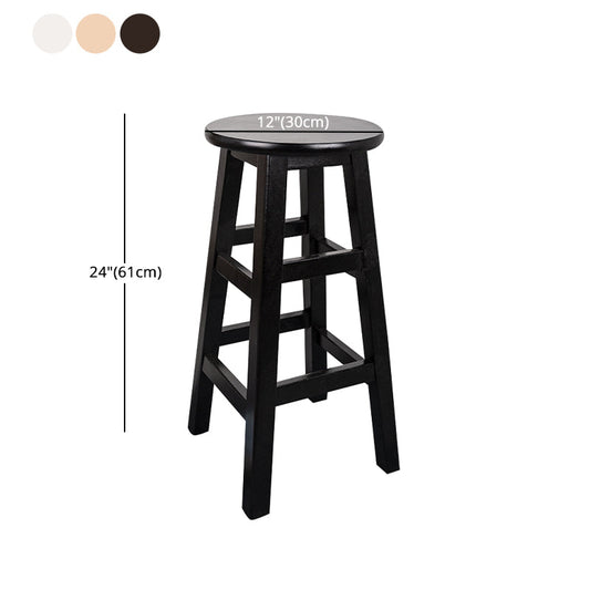 Modern Armless Backless Counter Stool Wood Household Bar Stool with Pedal Clearhalo 'Bar Furniture' 'Bar Stools' 'bar_stools' 'furn' 'furn_bar_stools' 'furniture_bar_stools' 'Kitchen & Dining Furniture' 'kitchen&dining_furn' 'kitchen' 'kitchen_furn' Furniture' 4259158