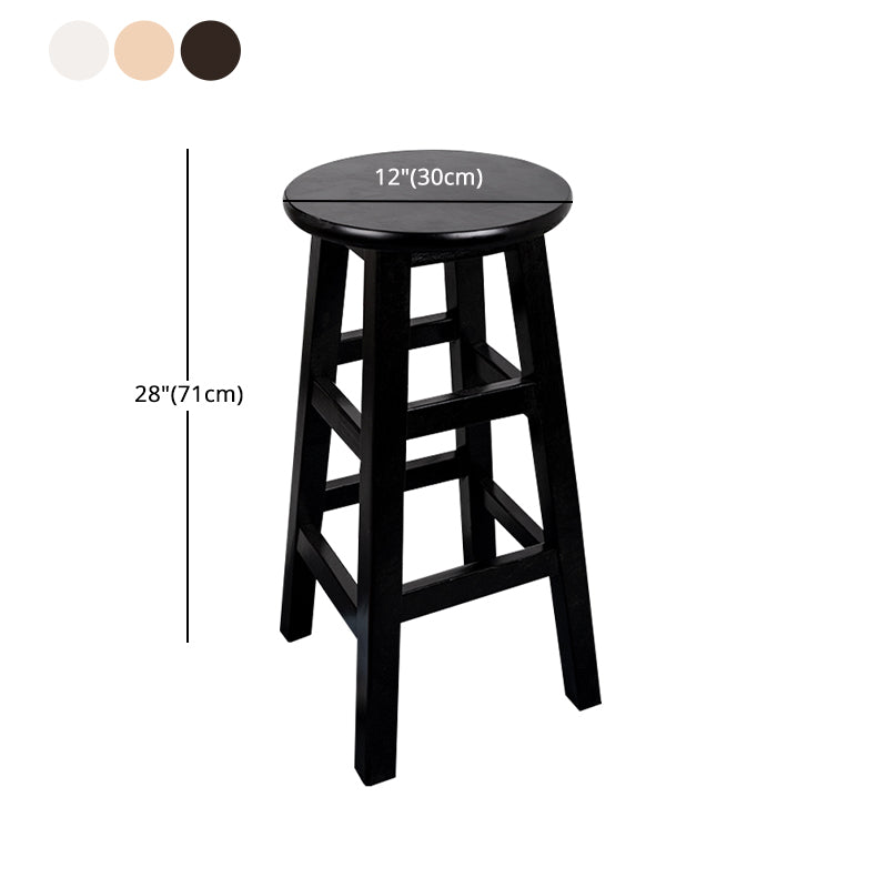 Modern Armless Backless Counter Stool Wood Household Bar Stool with Pedal Clearhalo 'Bar Furniture' 'Bar Stools' 'bar_stools' 'furn' 'furn_bar_stools' 'furniture_bar_stools' 'Kitchen & Dining Furniture' 'kitchen&dining_furn' 'kitchen' 'kitchen_furn' Furniture' 4259159