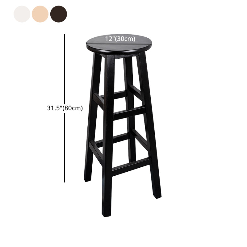 Modern Armless Backless Counter Stool Wood Household Bar Stool with Pedal Clearhalo 'Bar Furniture' 'Bar Stools' 'bar_stools' 'furn' 'furn_bar_stools' 'furniture_bar_stools' 'Kitchen & Dining Furniture' 'kitchen&dining_furn' 'kitchen' 'kitchen_furn' Furniture' 4259160