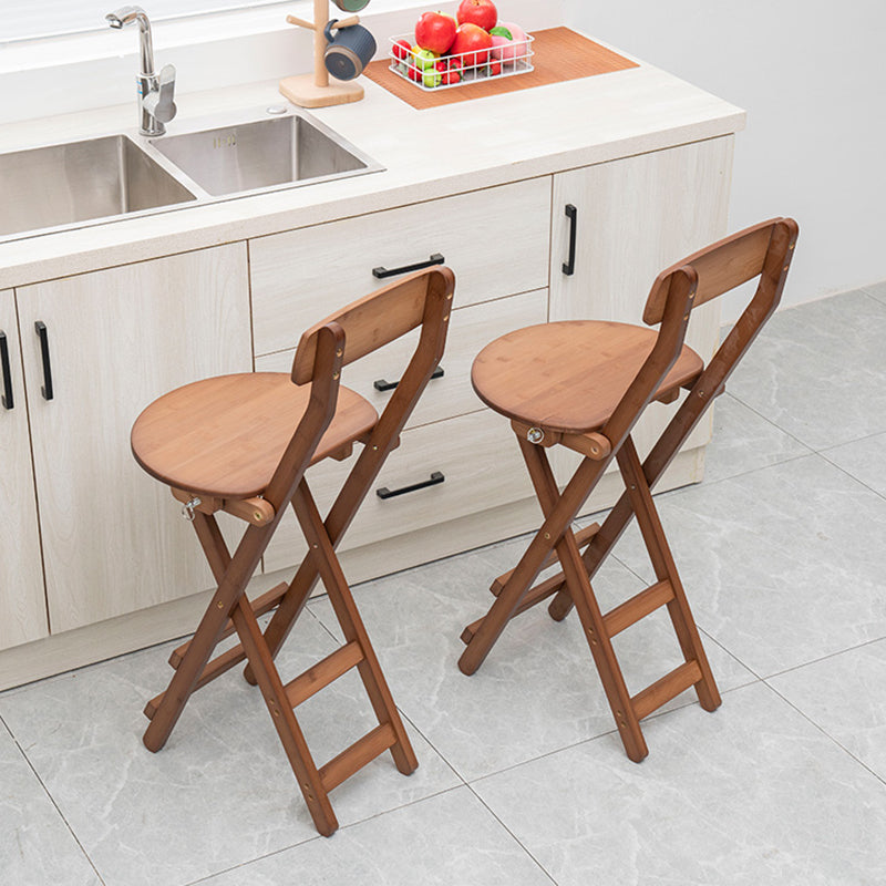 Contemporary Folding Counter Bar Stool Armless Wood Bar Stool with Footrest Clearhalo 'Bar Furniture' 'Bar Stools' 'bar_stools' 'furn' 'furn_bar_stools' 'furniture_bar_stools' 'Kitchen & Dining Furniture' 'kitchen&dining_furn' 'kitchen' 'kitchen_furn' Furniture' 4259163