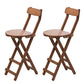 Contemporary Folding Counter Bar Stool Armless Wood Bar Stool with Footrest Walnut 2 Piece Set Clearhalo 'Bar Furniture' 'Bar Stools' 'bar_stools' 'furn' 'furn_bar_stools' 'furniture_bar_stools' 'Kitchen & Dining Furniture' 'kitchen&dining_furn' 'kitchen' 'kitchen_furn' Furniture' 4259165
