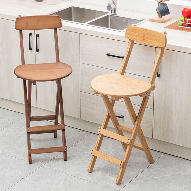 Contemporary Folding Counter Bar Stool Armless Wood Bar Stool with Footrest Clearhalo 'Bar Furniture' 'Bar Stools' 'bar_stools' 'furn' 'furn_bar_stools' 'furniture_bar_stools' 'Kitchen & Dining Furniture' 'kitchen&dining_furn' 'kitchen' 'kitchen_furn' Furniture' 4259166