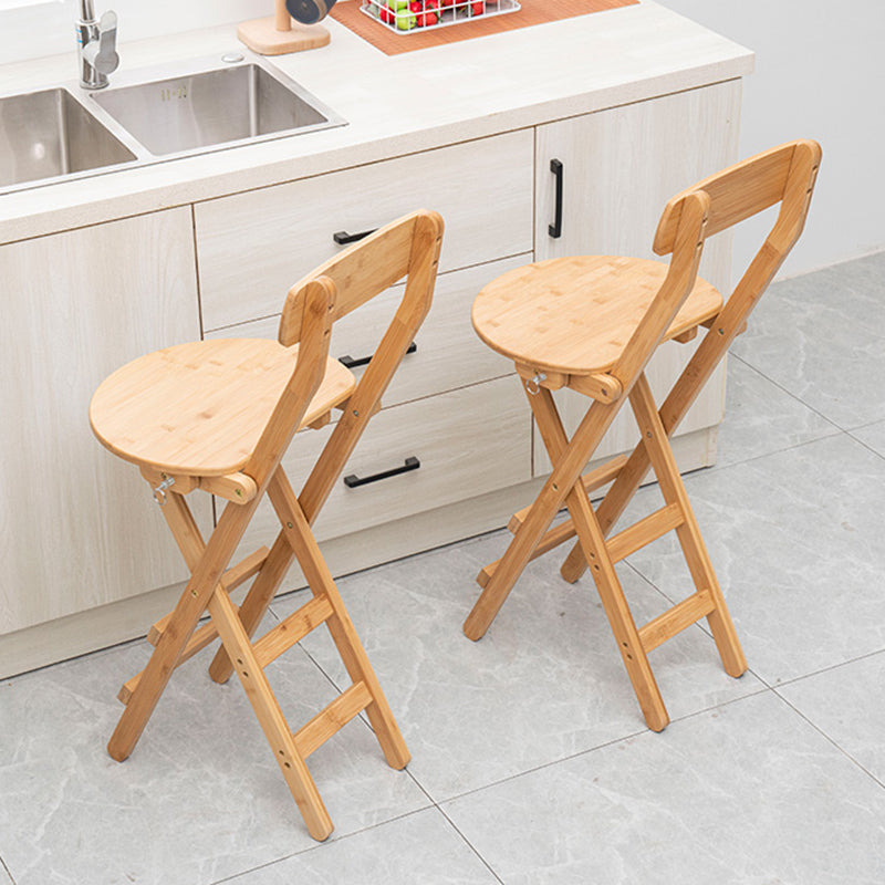 Contemporary Folding Counter Bar Stool Armless Wood Bar Stool with Footrest Clearhalo 'Bar Furniture' 'Bar Stools' 'bar_stools' 'furn' 'furn_bar_stools' 'furniture_bar_stools' 'Kitchen & Dining Furniture' 'kitchen&dining_furn' 'kitchen' 'kitchen_furn' Furniture' 4259167