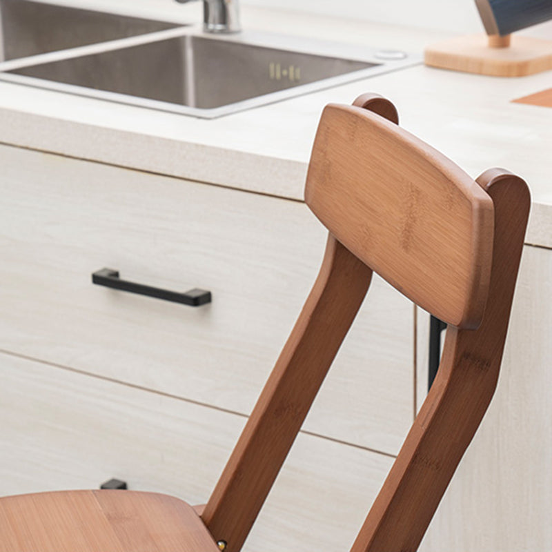 Contemporary Folding Counter Bar Stool Armless Wood Bar Stool with Footrest Clearhalo 'Bar Furniture' 'Bar Stools' 'bar_stools' 'furn' 'furn_bar_stools' 'furniture_bar_stools' 'Kitchen & Dining Furniture' 'kitchen&dining_furn' 'kitchen' 'kitchen_furn' Furniture' 4259172