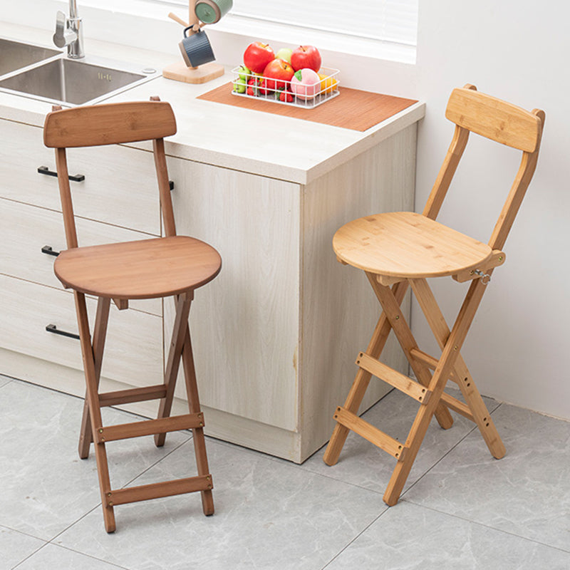 Contemporary Folding Counter Bar Stool Armless Wood Bar Stool with Footrest Clearhalo 'Bar Furniture' 'Bar Stools' 'bar_stools' 'furn' 'furn_bar_stools' 'furniture_bar_stools' 'Kitchen & Dining Furniture' 'kitchen&dining_furn' 'kitchen' 'kitchen_furn' Furniture' 4259176