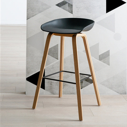Contemporary Bucket Counter Bar Stool Armless Plastic Bar Stool with Footrest Clearhalo 'Bar Furniture' 'Bar Stools' 'bar_stools' 'furn' 'furn_bar_stools' 'furniture_bar_stools' 'Kitchen & Dining Furniture' 'kitchen&dining_furn' 'kitchen' 'kitchen_furn' Furniture' 4259182
