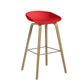 Contemporary Bucket Counter Bar Stool Armless Plastic Bar Stool with Footrest Red 1 Piece Iron Clearhalo 'Bar Furniture' 'Bar Stools' 'bar_stools' 'furn' 'furn_bar_stools' 'furniture_bar_stools' 'Kitchen & Dining Furniture' 'kitchen&dining_furn' 'kitchen' 'kitchen_furn' Furniture' 4259197