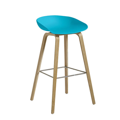 Contemporary Bucket Counter Bar Stool Armless Plastic Bar Stool with Footrest Blue 1 Piece Iron Clearhalo 'Bar Furniture' 'Bar Stools' 'bar_stools' 'furn' 'furn_bar_stools' 'furniture_bar_stools' 'Kitchen & Dining Furniture' 'kitchen&dining_furn' 'kitchen' 'kitchen_furn' Furniture' 4259199