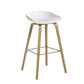 Contemporary Bucket Counter Bar Stool Armless Plastic Bar Stool with Footrest White 1 Piece Iron Clearhalo 'Bar Furniture' 'Bar Stools' 'bar_stools' 'furn' 'furn_bar_stools' 'furniture_bar_stools' 'Kitchen & Dining Furniture' 'kitchen&dining_furn' 'kitchen' 'kitchen_furn' Furniture' 4259201