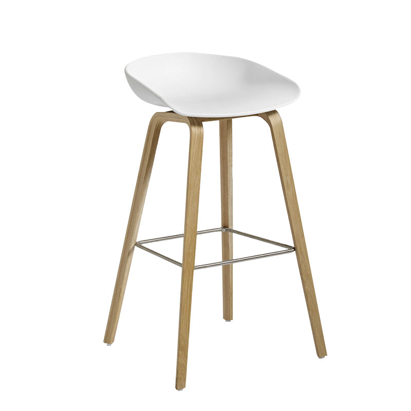 Contemporary Bucket Counter Bar Stool Armless Plastic Bar Stool with Footrest White 1 Piece Iron Clearhalo 'Bar Furniture' 'Bar Stools' 'bar_stools' 'furn' 'furn_bar_stools' 'furniture_bar_stools' 'Kitchen & Dining Furniture' 'kitchen&dining_furn' 'kitchen' 'kitchen_furn' Furniture' 4259201