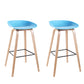 Contemporary Bucket Counter Bar Stool Armless Plastic Bar Stool with Footrest Blue 2 Piece Set Wood Clearhalo 'Bar Furniture' 'Bar Stools' 'bar_stools' 'furn' 'furn_bar_stools' 'furniture_bar_stools' 'Kitchen & Dining Furniture' 'kitchen&dining_furn' 'kitchen' 'kitchen_furn' Furniture' 4259204