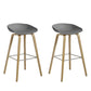 Contemporary Bucket Counter Bar Stool Armless Plastic Bar Stool with Footrest Gray 2 Piece Set Iron Clearhalo 'Bar Furniture' 'Bar Stools' 'bar_stools' 'furn' 'furn_bar_stools' 'furniture_bar_stools' 'Kitchen & Dining Furniture' 'kitchen&dining_furn' 'kitchen' 'kitchen_furn' Furniture' 4259209