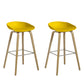 Contemporary Bucket Counter Bar Stool Armless Plastic Bar Stool with Footrest Yellow 2 Piece Set Iron Clearhalo 'Bar Furniture' 'Bar Stools' 'bar_stools' 'furn' 'furn_bar_stools' 'furniture_bar_stools' 'Kitchen & Dining Furniture' 'kitchen&dining_furn' 'kitchen' 'kitchen_furn' Furniture' 4259212