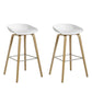 Contemporary Bucket Counter Bar Stool Armless Plastic Bar Stool with Footrest White 2 Piece Set Iron Clearhalo 'Bar Furniture' 'Bar Stools' 'bar_stools' 'furn' 'furn_bar_stools' 'furniture_bar_stools' 'Kitchen & Dining Furniture' 'kitchen&dining_furn' 'kitchen' 'kitchen_furn' Furniture' 4259213