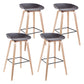 Contemporary Bucket Counter Bar Stool Armless Plastic Bar Stool with Footrest Gray 4 Piece Set Wood Clearhalo 'Bar Furniture' 'Bar Stools' 'bar_stools' 'furn' 'furn_bar_stools' 'furniture_bar_stools' 'Kitchen & Dining Furniture' 'kitchen&dining_furn' 'kitchen' 'kitchen_furn' Furniture' 4259215