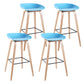 Contemporary Bucket Counter Bar Stool Armless Plastic Bar Stool with Footrest Blue 4 Piece Set Wood Clearhalo 'Bar Furniture' 'Bar Stools' 'bar_stools' 'furn' 'furn_bar_stools' 'furniture_bar_stools' 'Kitchen & Dining Furniture' 'kitchen&dining_furn' 'kitchen' 'kitchen_furn' Furniture' 4259216