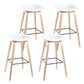 Contemporary Bucket Counter Bar Stool Armless Plastic Bar Stool with Footrest White 4 Piece Set Wood Clearhalo 'Bar Furniture' 'Bar Stools' 'bar_stools' 'furn' 'furn_bar_stools' 'furniture_bar_stools' 'Kitchen & Dining Furniture' 'kitchen&dining_furn' 'kitchen' 'kitchen_furn' Furniture' 4259218