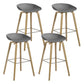 Contemporary Bucket Counter Bar Stool Armless Plastic Bar Stool with Footrest Gray 4 Piece Set Iron Clearhalo 'Bar Furniture' 'Bar Stools' 'bar_stools' 'furn' 'furn_bar_stools' 'furniture_bar_stools' 'Kitchen & Dining Furniture' 'kitchen&dining_furn' 'kitchen' 'kitchen_furn' Furniture' 4259221