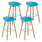 Contemporary Bucket Counter Bar Stool Armless Plastic Bar Stool with Footrest Blue 4 Piece Set Iron Clearhalo 'Bar Furniture' 'Bar Stools' 'bar_stools' 'furn' 'furn_bar_stools' 'furniture_bar_stools' 'Kitchen & Dining Furniture' 'kitchen&dining_furn' 'kitchen' 'kitchen_furn' Furniture' 4259223