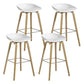 Contemporary Bucket Counter Bar Stool Armless Plastic Bar Stool with Footrest White 4 Piece Set Iron Clearhalo 'Bar Furniture' 'Bar Stools' 'bar_stools' 'furn' 'furn_bar_stools' 'furniture_bar_stools' 'Kitchen & Dining Furniture' 'kitchen&dining_furn' 'kitchen' 'kitchen_furn' Furniture' 4259225