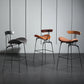 Modern Armless Backrest Counter Stool Iron Milk Tea Shop Bar Stool with Cushion and Pedal Clearhalo 'Bar Furniture' 'Bar Stools' 'bar_stools' 'furn' 'furn_bar_stools' 'furniture_bar_stools' 'Kitchen & Dining Furniture' 'kitchen&dining_furn' 'kitchen' 'kitchen_furn' Furniture' 4259228