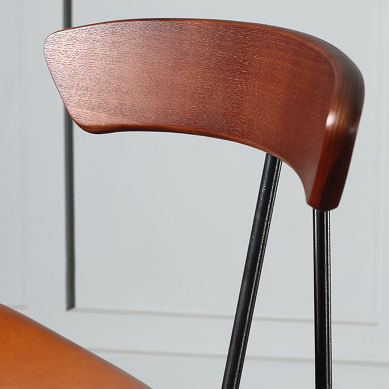 Modern Armless Backrest Counter Stool Iron Milk Tea Shop Bar Stool with Cushion and Pedal Clearhalo 'Bar Furniture' 'Bar Stools' 'bar_stools' 'furn' 'furn_bar_stools' 'furniture_bar_stools' 'Kitchen & Dining Furniture' 'kitchen&dining_furn' 'kitchen' 'kitchen_furn' Furniture' 4259234
