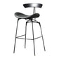 Modern Armless Backrest Counter Stool Iron Milk Tea Shop Bar Stool with Cushion and Pedal Grey 1 Piece Clearhalo 'Bar Furniture' 'Bar Stools' 'bar_stools' 'furn' 'furn_bar_stools' 'furniture_bar_stools' 'Kitchen & Dining Furniture' 'kitchen&dining_furn' 'kitchen' 'kitchen_furn' Furniture' 4259250